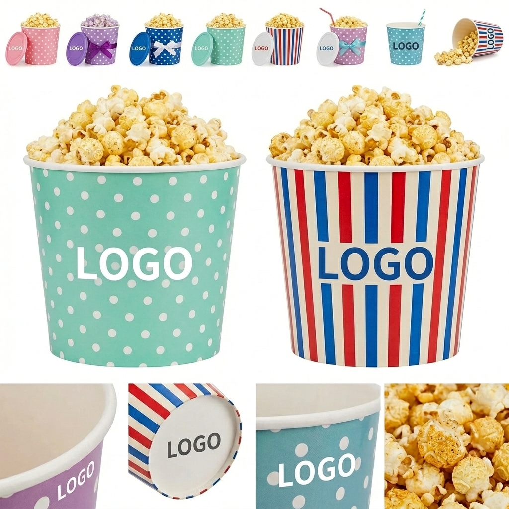 Premium 120oz Large Capacity Popcorn Sharing Bucket for Movies & Events