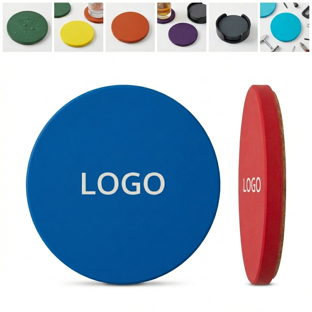 Premium Ceramic Car Cup Coaster Set - Multi-Color Absorbent Coasters