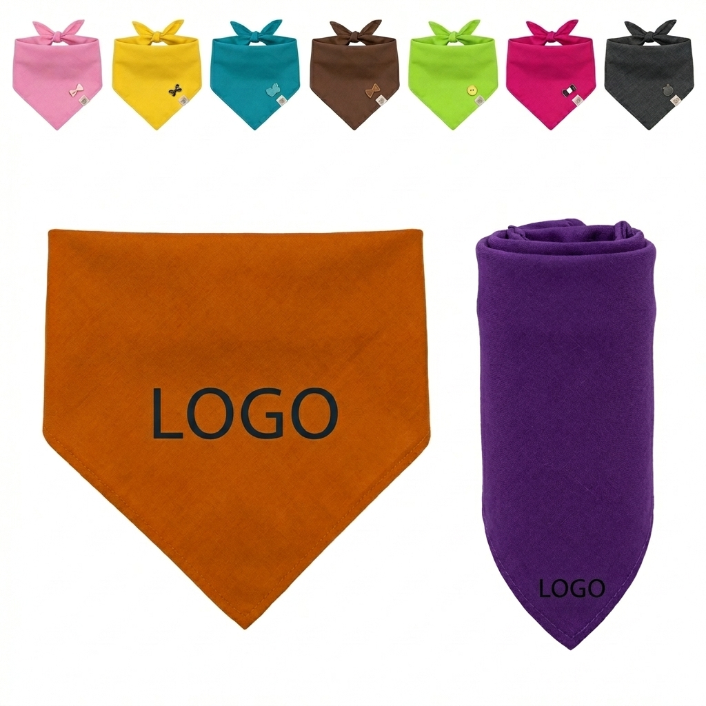 Personalized Pet Bandana - Triangle Scarf in Polyester or Poly-Cotton