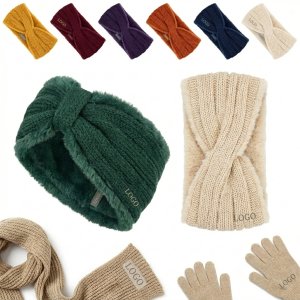 Personalized Knit Winter Set - Beanie, Scarf & Gloves Combo