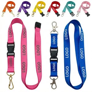 Durable Micro-Woven Polyester Lanyard with Edge-to-Edge Print & Attachment Options
