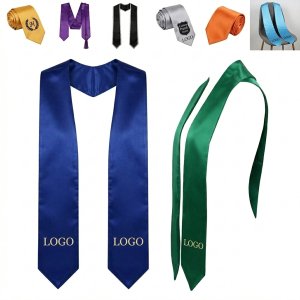 Premium Solid Color Graduation Sash & Tie Set